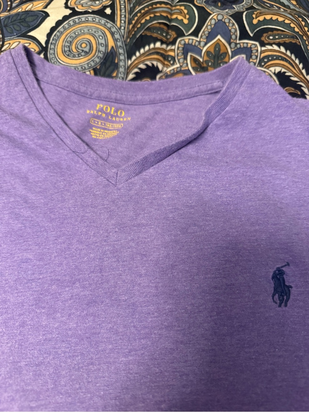 Polo by Ralph Lauren Purple V-Neck Short Sleeve Shirt